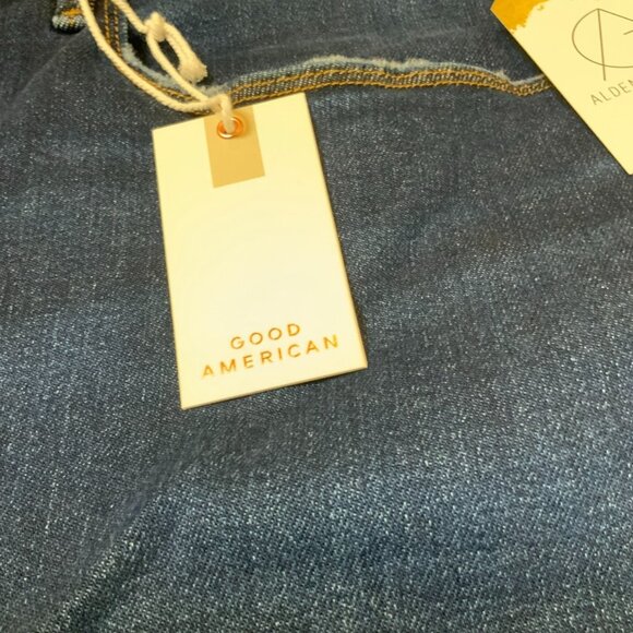 Good American Dark Wash Good Waist Skinny Blue Jeans, Size 26 Plus NWT! - Picture 4 of 8